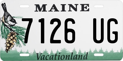 ME license plate 7126UG