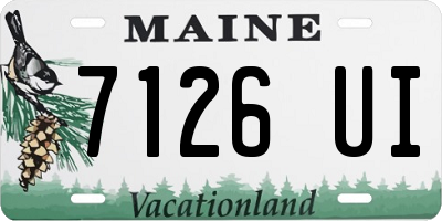 ME license plate 7126UI