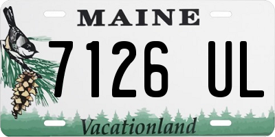 ME license plate 7126UL