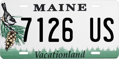 ME license plate 7126US