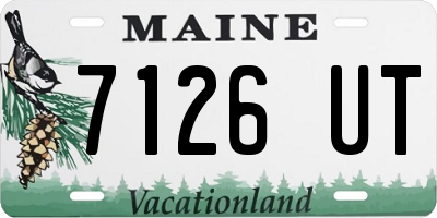 ME license plate 7126UT