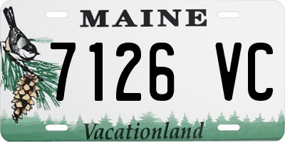 ME license plate 7126VC