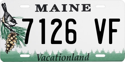 ME license plate 7126VF