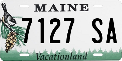 ME license plate 7127SA