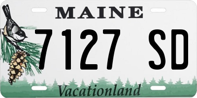 ME license plate 7127SD