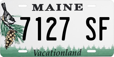 ME license plate 7127SF