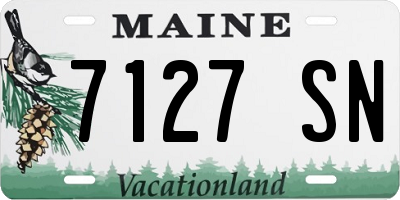 ME license plate 7127SN