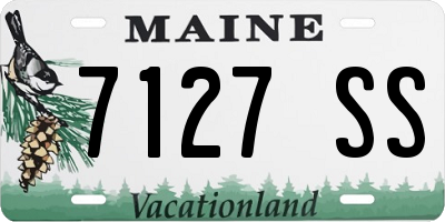 ME license plate 7127SS