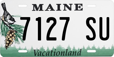 ME license plate 7127SU