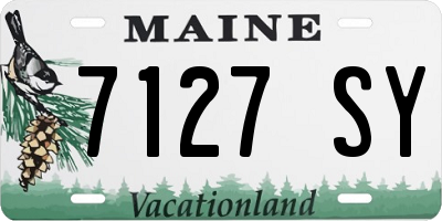 ME license plate 7127SY