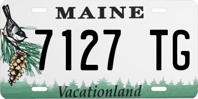 ME license plate 7127TG