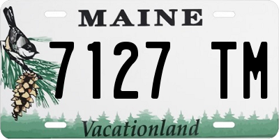 ME license plate 7127TM
