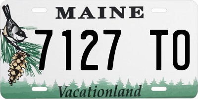 ME license plate 7127TO
