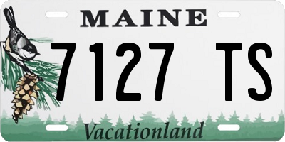 ME license plate 7127TS