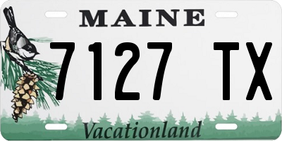 ME license plate 7127TX