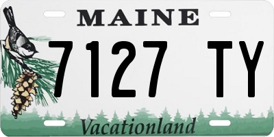 ME license plate 7127TY