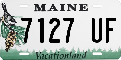ME license plate 7127UF