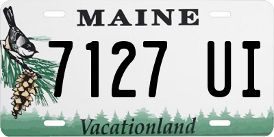 ME license plate 7127UI
