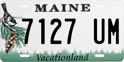 ME license plate 7127UM