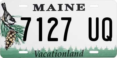 ME license plate 7127UQ