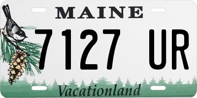 ME license plate 7127UR