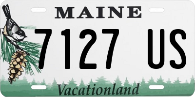 ME license plate 7127US