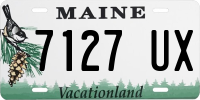 ME license plate 7127UX