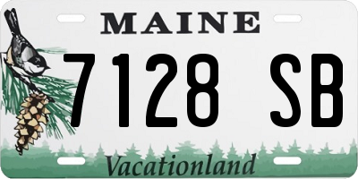 ME license plate 7128SB