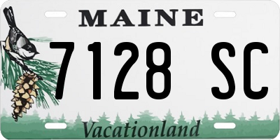 ME license plate 7128SC