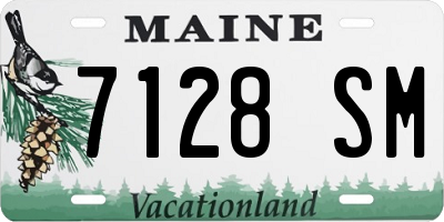 ME license plate 7128SM