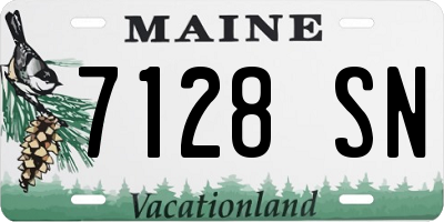 ME license plate 7128SN