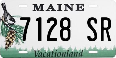 ME license plate 7128SR