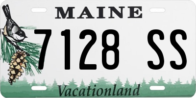 ME license plate 7128SS