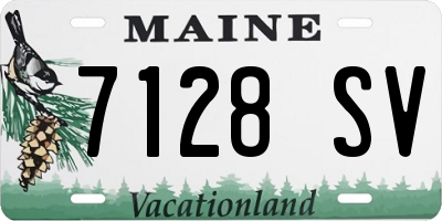 ME license plate 7128SV