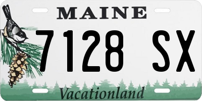 ME license plate 7128SX