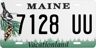 ME license plate 7128UU