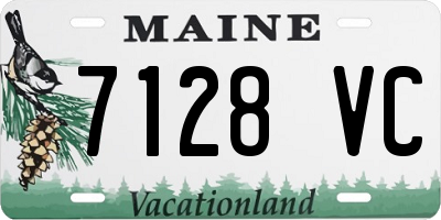 ME license plate 7128VC