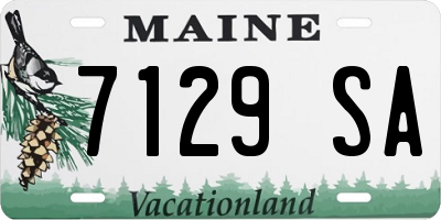 ME license plate 7129SA