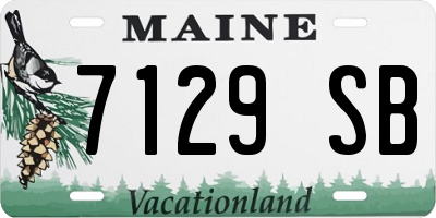 ME license plate 7129SB