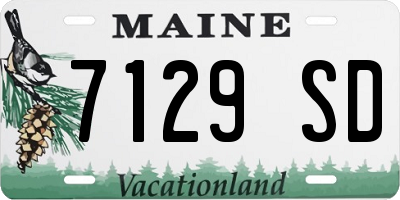 ME license plate 7129SD