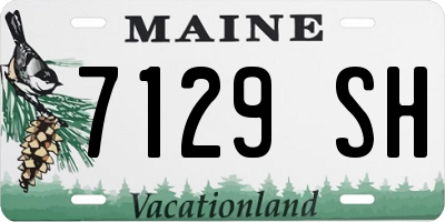 ME license plate 7129SH