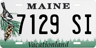 ME license plate 7129SI