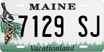 ME license plate 7129SJ