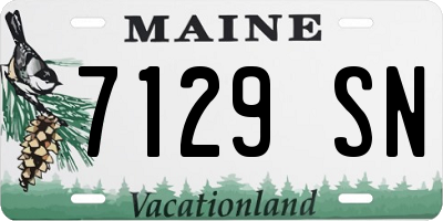 ME license plate 7129SN