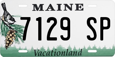 ME license plate 7129SP