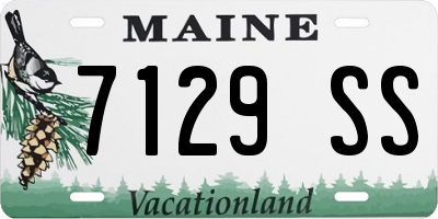 ME license plate 7129SS