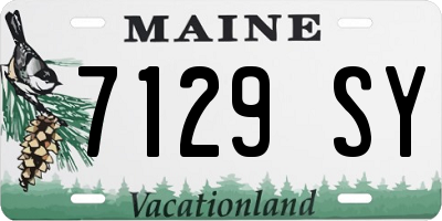 ME license plate 7129SY