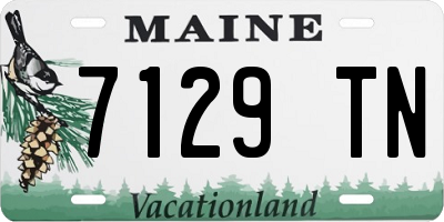 ME license plate 7129TN