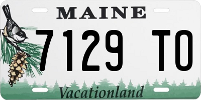 ME license plate 7129TO