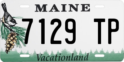 ME license plate 7129TP
